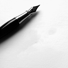 very simple black fancy signature using quil pen