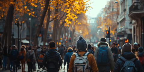 People walking in the city