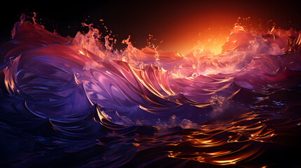 abstract red background with waves
