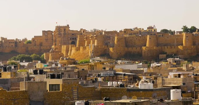 Jaisalmer is also known as Golden City located in the middle of Thar desert in India. Jaisalmer fort is also a UNESCO world heritage site.