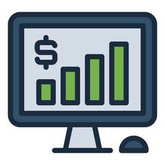 Profit income marketplace icon