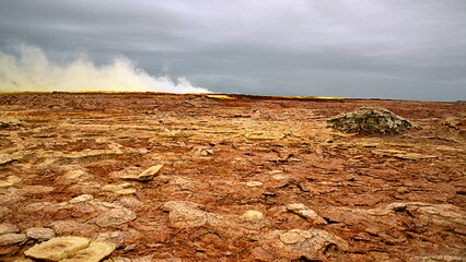 Salt desert in the Danakil Depression