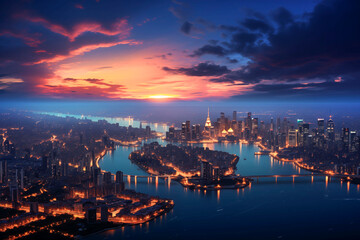 Obraz premium Panoramic view on planet Earth globe from space