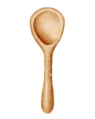 Watercolor Wooden Spoon