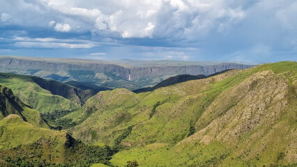 Fototapeta na wymiar mountain landscape at Serra da Canastra in Minas Gerais state, Brazil