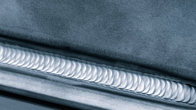 welding seam onto steel sheet angle metal