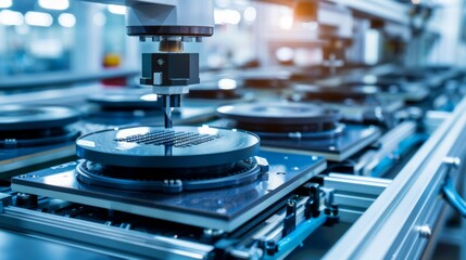 Manufacturing of microchips and semiconductors in a plant or factory