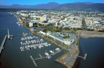 The north Queensland town of Cairns, gateway to the Great Barrier reef.
