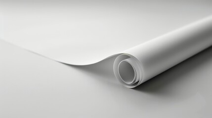 A sleek and professional design of office supplies, encapsulated in a crisp white paper roll