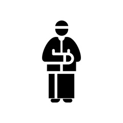 
Glyph Ramadan icon Islam, pray, prayer, salat, prayer icon. Different standing praying Muslim prayer congregation Islamic men spiritual culture Vector illustration design on white background Editable