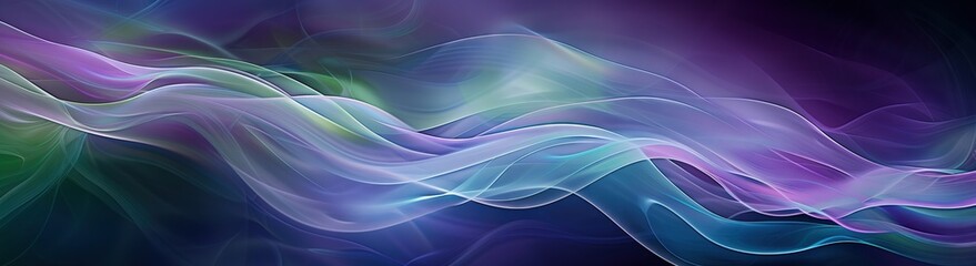 colorful waves or smoke on a black background. The waves are created with a combination of blue, purple, yellow, and orange hues.