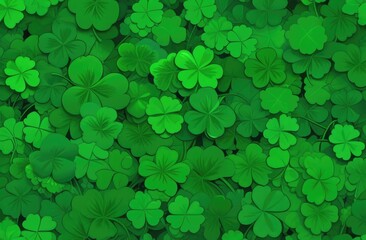 Clover leaves pattern, St. Patrick's Day