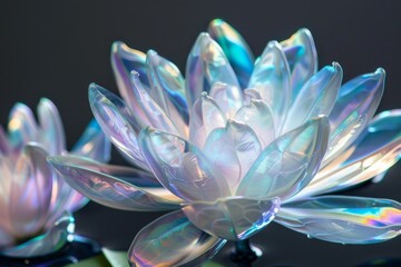 Translucent Waterlily made of Nacre.