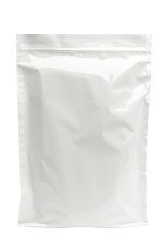 White plastic zip pack mockup