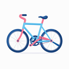 Fototapeta premium Bicycle in cartoon, doodle style. Image for t-shirt, web, mobile apps and ui. Isolated 2d vector illustration in logo, icon, sketch style, Eps 10. AI Generative