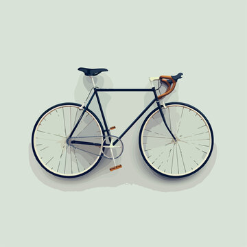 Bicycle in cartoon, doodle style. Image for t-shirt, web, mobile apps and ui. Isolated 2d vector illustration in logo, icon, sketch style, Eps 10. AI Generative