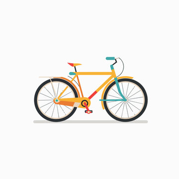 Bicycle in cartoon, doodle style. Image for t-shirt, web, mobile apps and ui. Isolated 2d vector illustration in logo, icon, sketch style, Eps 10. AI Generative