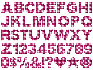 ラインストーン、文字3