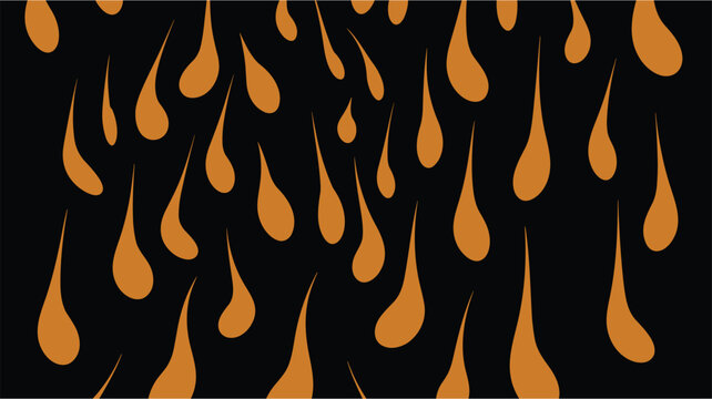 (raster image of vector) fire. Fire flame seamless frame border. Hand drawn brush graphic design. Flames web site header / background. Hot flaming element for game animation. Fireman's job.