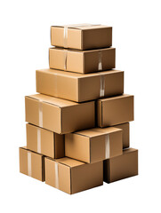 Obraz premium Cardboard boxes for parcels on white background