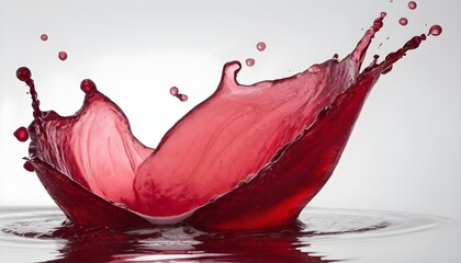 Hibiscus (Roselle, jamaica) juice splash isolated on white background.