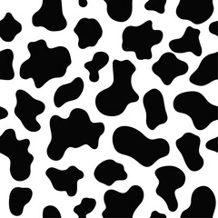 Fototapeta premium Cute, simple cow skin pattern design for cow lovers and animals Icon Symbol Template Flat Style Vector