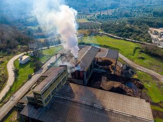 Olive oil factory in north corfu ,Greece