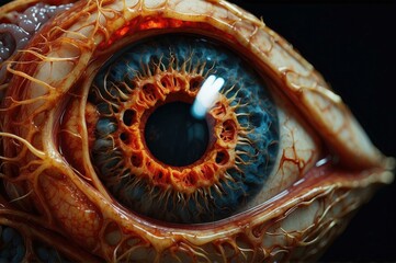 A close up of an eye. Generative AI.