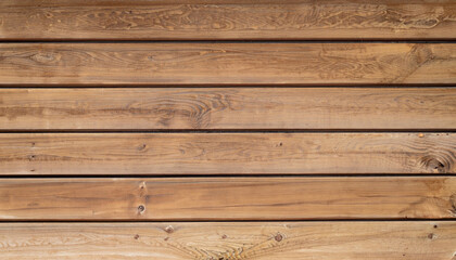Wood plank brown texture background with horizontal planks; copy space