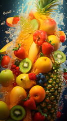 Obraz na płótnie Canvas Ripe fruit isolated on dark background