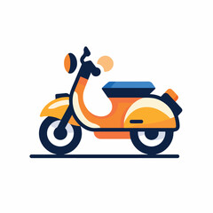 Scooter in cartoon, doodle style. Image for t-shirt, web, mobile apps and ui. Isolated 2d vector illustration in logo, icon, sketch style, Eps 10. AI Generative