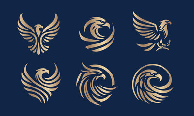 Minimalist Elegant Eagle Logo Collection