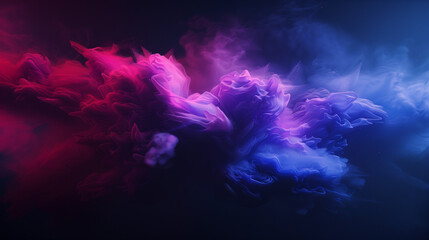Fototapeta na wymiar Neon sky stormy clouds banner, wallpaper, backdrop, graphic aesthetics design, fluorescent glowing colors.