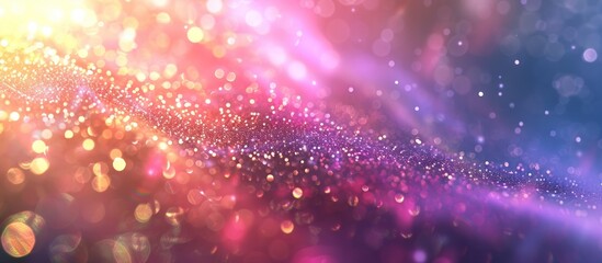 Illustration colorful Glitter prism light flare abstract texture background. AI generated image - obrazy, fototapety, plakaty