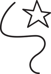 Star With Curve Doodle