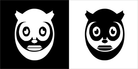 Illustration vector graphics of face owl icon