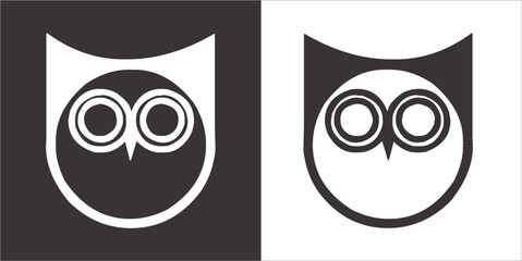 Illustration vector graphics of face owl icon