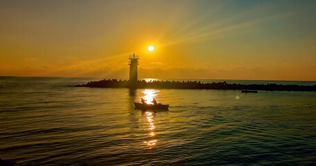 sunset over the sea in Egypt