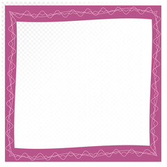 Cartoon cute frame with curvy lines