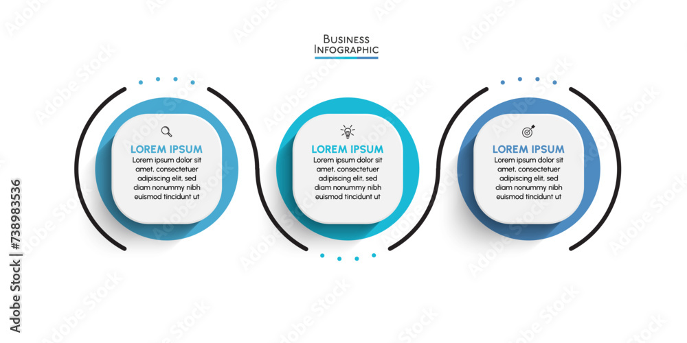 Wall mural business data visualization. timeline infographic icons designed for abstract background template mi