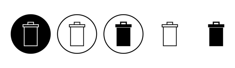 Trash icon set. trash can icon. delete icon vector. garbage