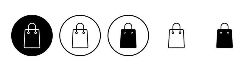 Shopping bag icon set. shopping icon vector