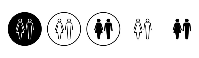 Man and woman icon set. male and female symbol