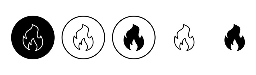 Fire icon set. fire vector icon