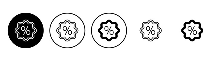 Obraz premium Discount icon set. Discount tag icon.