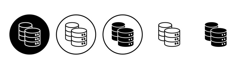 Database icon set. database vector icon