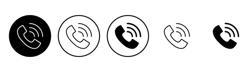 Call icon set. telephone icon vector. phone icon vector. contact us