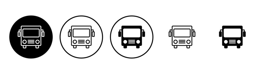 Bus icon set. bus vector icon