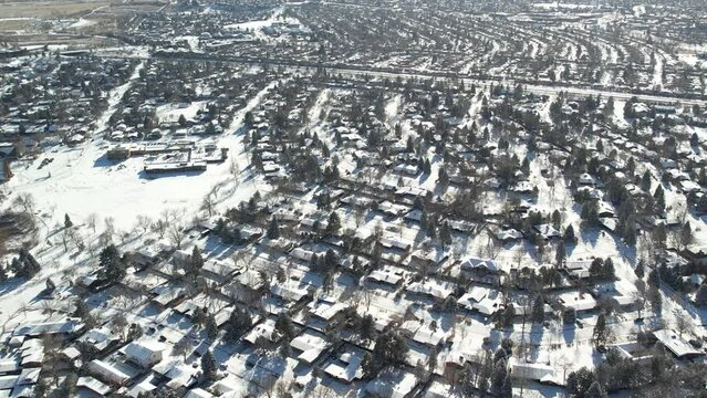 Houses  covered With Snow in Boulder Colorado