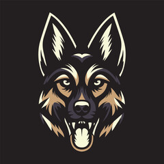 wolf head vector